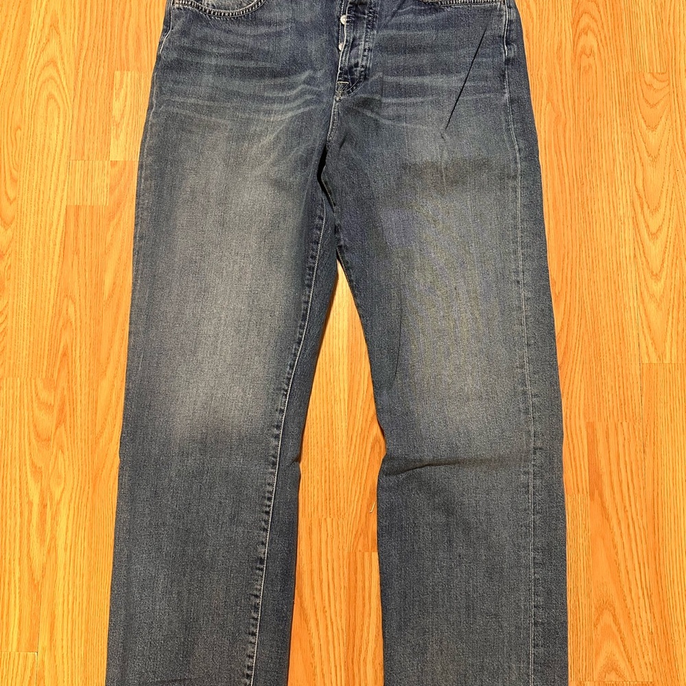 7 For All Mankind Easy Straight Leg Embroidered Jeans